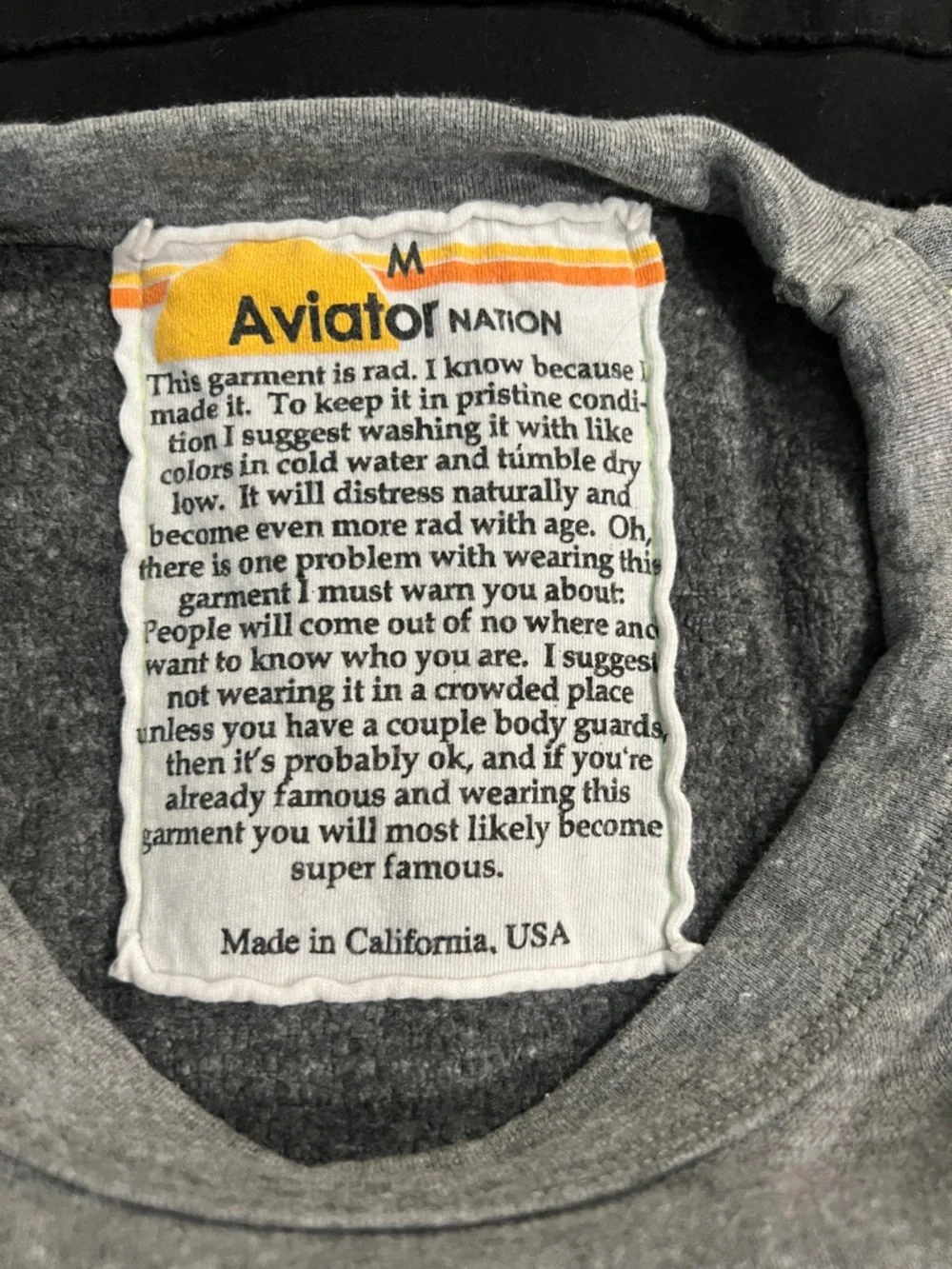 Aviator Nation Gray Set with Rainbow Side Stripes - Picture 2 of 8